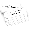 321Done Raffle Entry Form Cards, 3.5x2 White (Set of 50) - Tickets for Contests, Drawings and Lotteries, Collect Name, Address, Phone, Email
