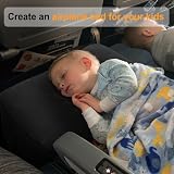 Maliton Inflatable Airplane Foot Rest for Kids Adjustable Height Black 1 Pack view 2