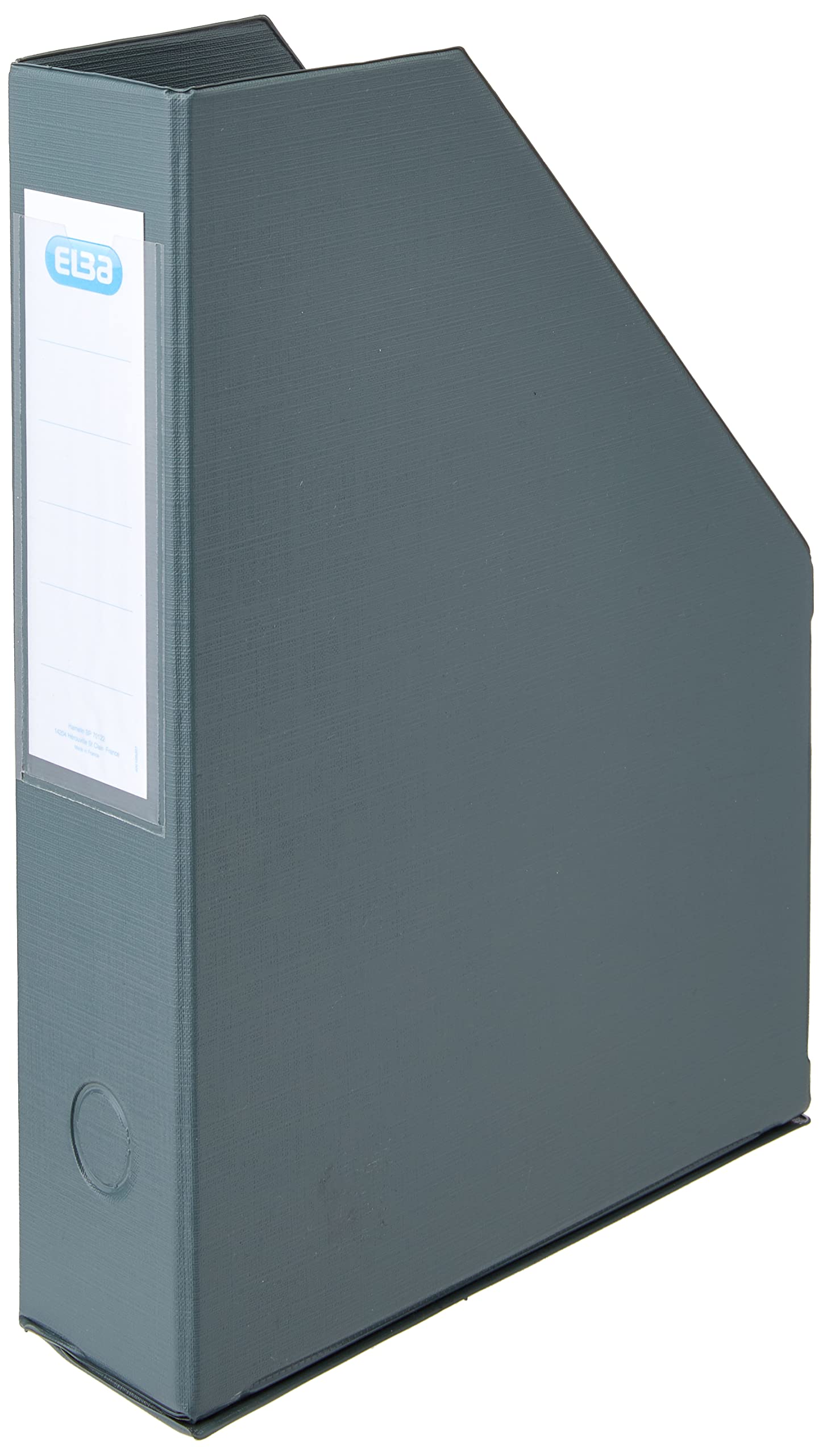 A4 Magazine Rack 7 cm Spine Rigid Card Cover PVC Coated Grey