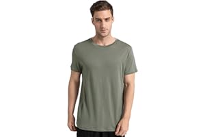 innotree Merino Wool T Shirts for Men - 100% Organic Odor Resistance Merino Wool Undershirt Hiking Travel Base Layer T-Shirt