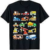 Construction Excavator for Boys Girls Men and Women T-Shirt
