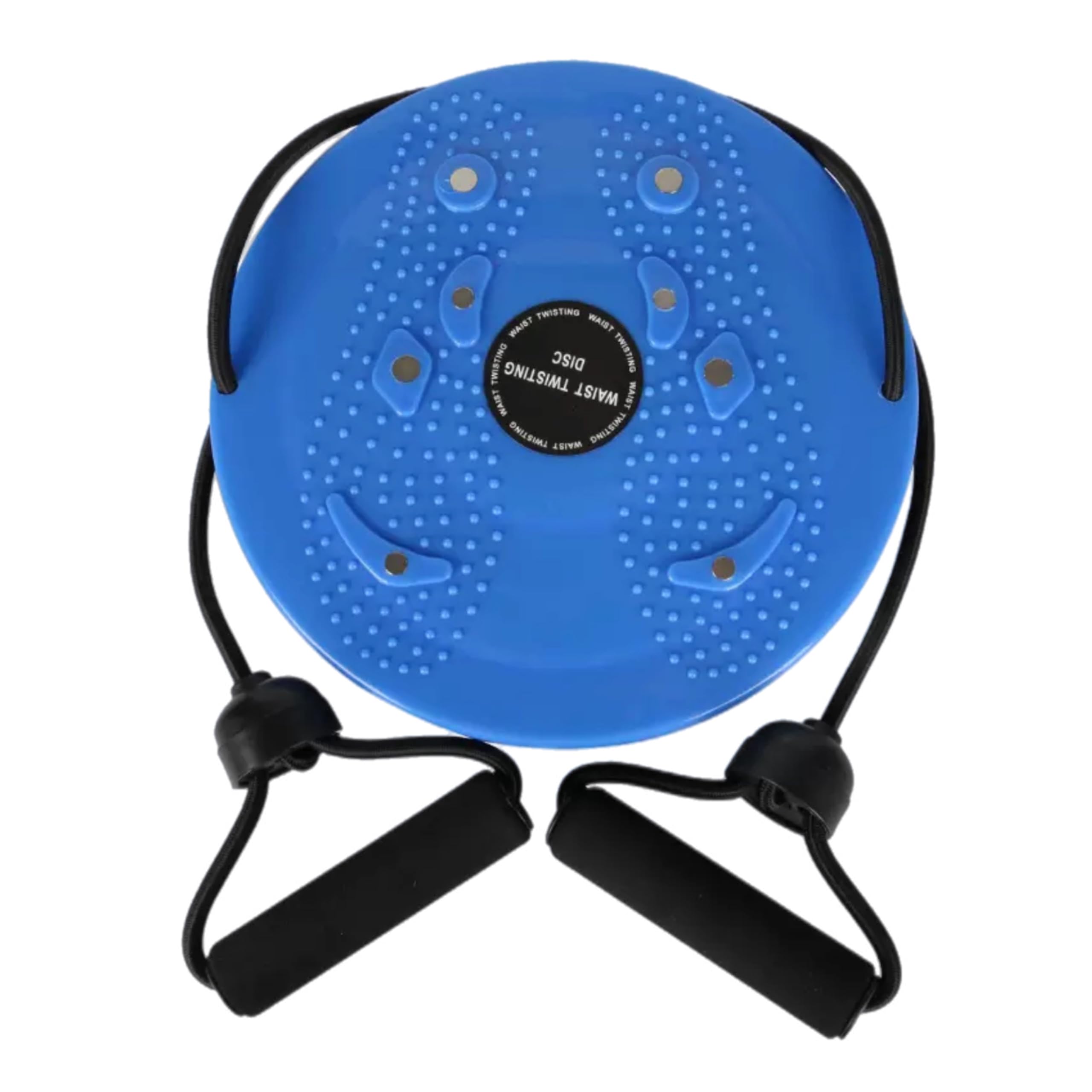 eBoutik -Waist Twisting Disc with Resistance Bands – Core Slimming & Body Shaping Balance Board – 360° Rotating Exercise Twist Plate for Abs, Obliques & Arms (Blue)