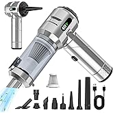 【Upgraded Version】Sycoodeal Car Vacuum Cleaner,Mini Portable Vacuum Cordless,25000PA Powerful Strong Cyclonic Suction USB Rechargeable Foldable Handheld Vacuum with One-touch Dust Removal for Car,Home