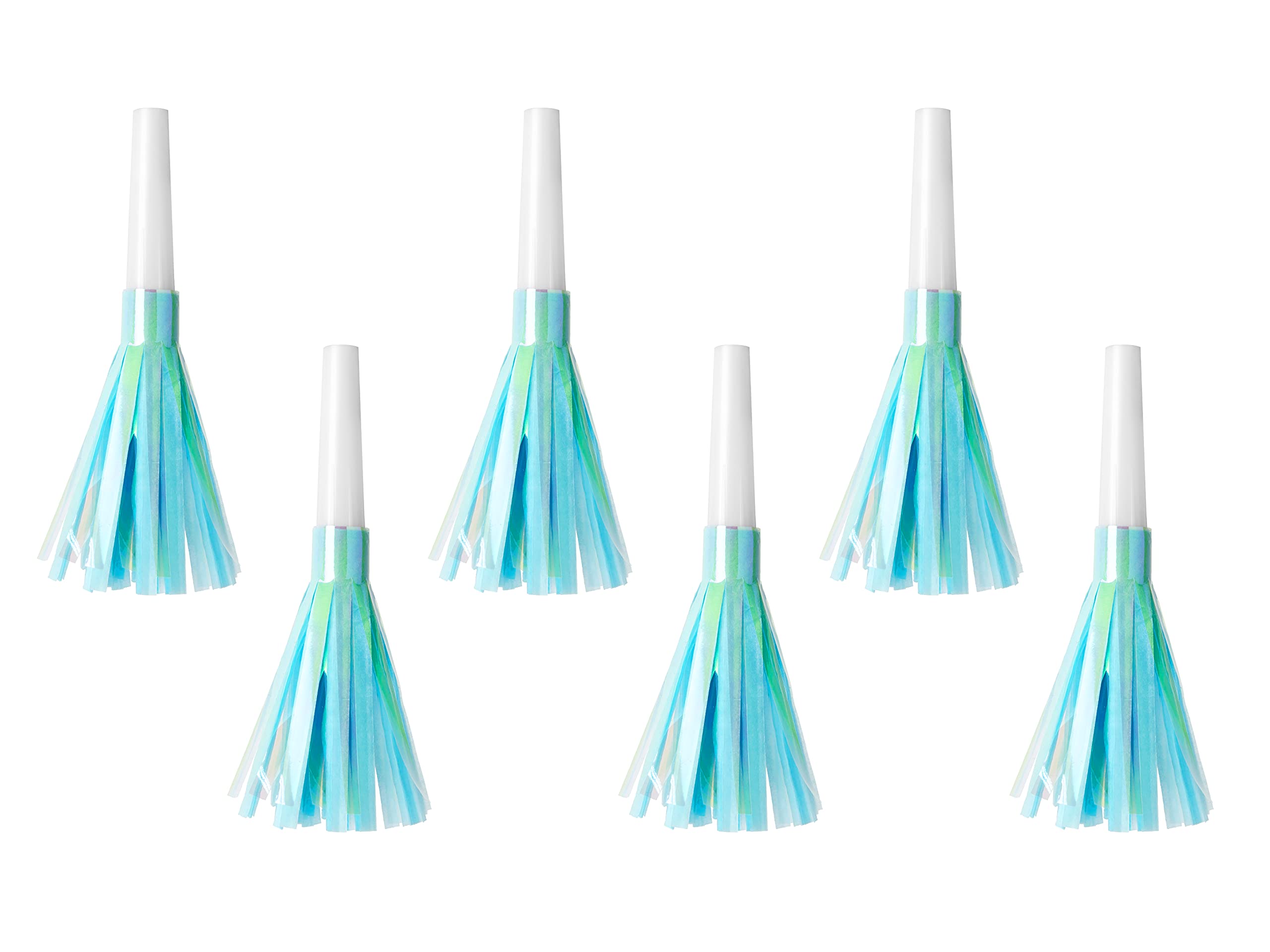 PartyDeco Blue Party Trumpet Set Whistles Birthday Party Decoration Party Accessories Bachelorette Party Cake Decorations — image 1