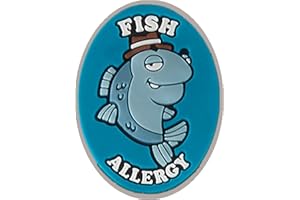 AllerMates Kids Medical Charm - Fish Allergy Children's Medic Alert Awareness Bracelet Accessory