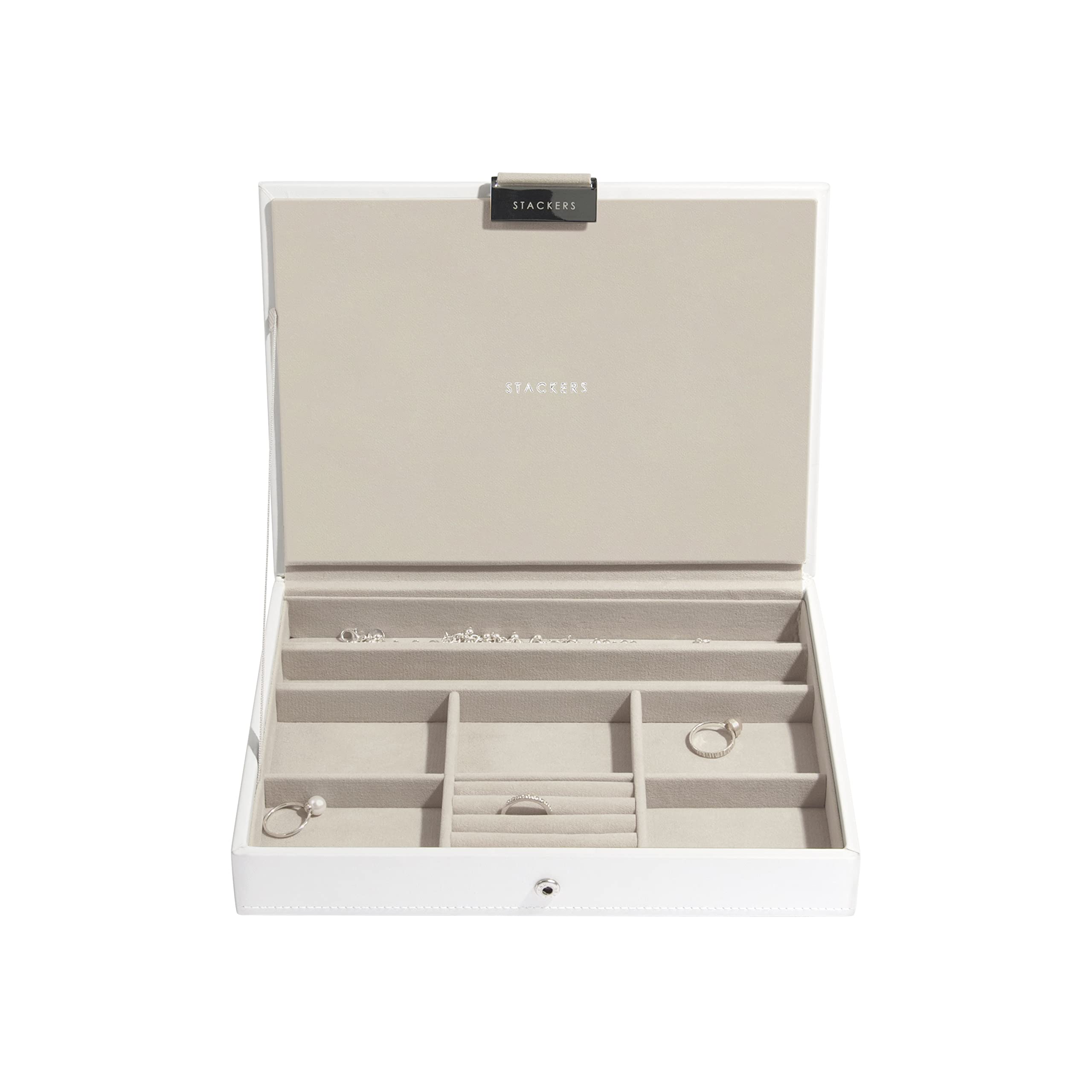 Stackers White Classic Medium Jewellery Box Lid — image 1