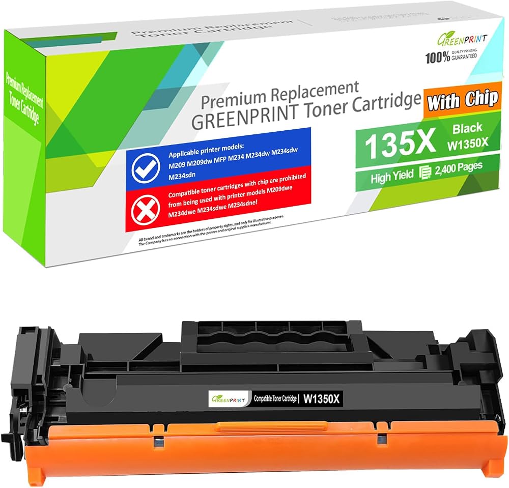 135X W1350X Toner Cartridge with Chip HP M207dw M209 M234 2400 Pages