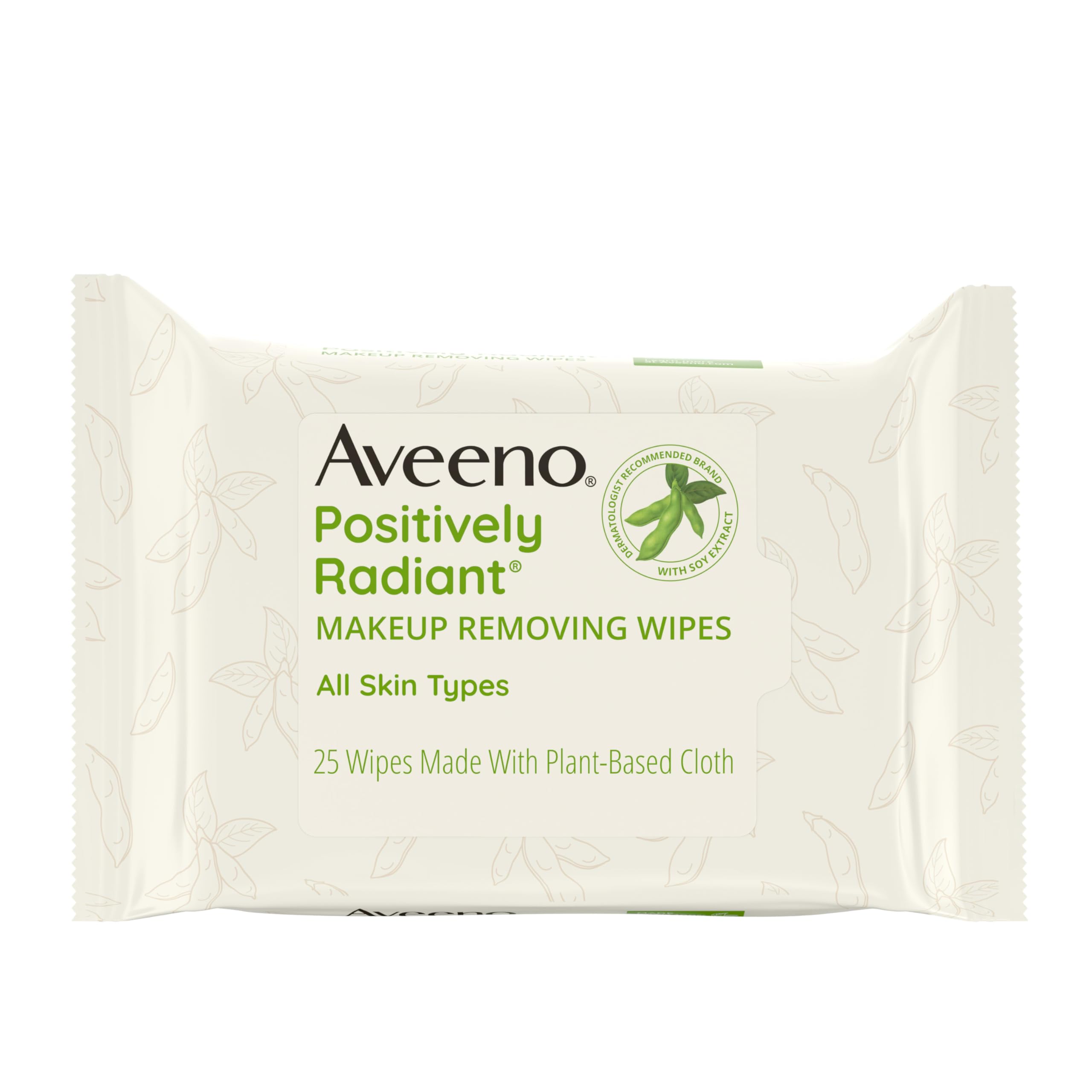 Aveeno Positively Radiant Makeup Removing Wipes, 25 Count