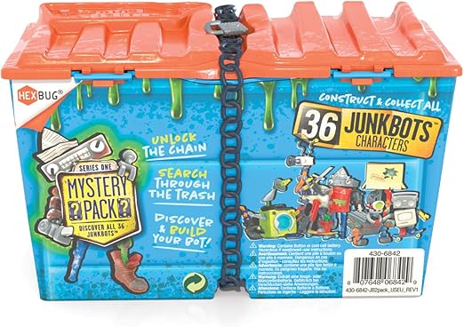 Amazon.com: HEXBUG JUNKBOTS - Alley Dumpster Assortment Kit - Surprise Toys in Every Box LOL with Boys and Girls - Alien Powered Toys for Kids - 24+ Pieces of Action Construction Figures -