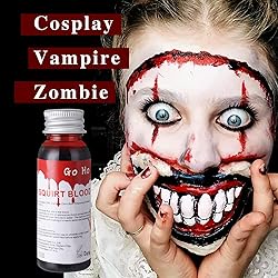Go Ho Dark Fake Blood Makeup(1 oz),Realistic