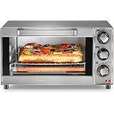 Hamilton Beach Countertop Toaster Oven &amp; Pizza Maker Large 4-Slice Capacity, Stainless Steel (31401)