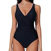 SUUKSESS Women Retro One Piece Swimsuit Sexy Tummy Control Bathing Suit