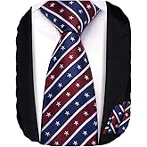 Hi-Tie Boys Ties Self Tie Silk Striped Kids Necktie and Pocket Square Set Paisley Boys Tie for Age 8-11 Wedding