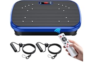 PUREROYI Vibration Plate Exercise Machine, Vibrating Plate Platform for Lymphatic Drainage Whole Body Vibration Plate Machine with 180 Speed Levels Helps Weight Loss Shaping Wellness