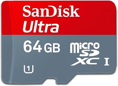 SanDisk Ultra 64GB microSDXC UHS-I Class 10 Memory Card + SD Adapter