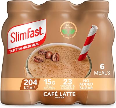 SlimFast Ready To Drink Cafe Latte Shake 6 x 325ml
