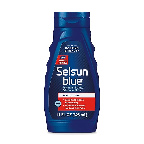 SELSUN BLUE MEDICATED ANTIDANDRUFF SHAMPOO, MAXIMUM STRENGTH SCALP...