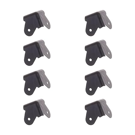 Bcp 8pcs Black Color Metal 3 Legs Amp Cabinet Corner Protectors