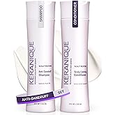 Anti Dandruff Shampoo & Scalp Restoring Conditioner - Gentle for Color-Treated Hair - Best for Thinning Hair & Dry Scalp - Antidandruff Shampoo for Women & Deep Conditioner by Keranique