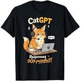 Coding Programming IT Coder Cat GPT Responses 90% Purrfect T-Shirt