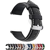 Fullmosa Watch Band, Quick Release Leather Watch Strap for Men Women, Replacement Bands Width 12mm 14mm 16mm 18mm 19mm 20mm 21mm 22mm 24mm