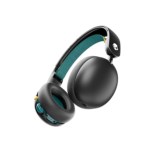 Skullcandy Grom Over-Ear Wireless Headphones for Kids, 45 Hr Battery, Volume-Limiting, Works with iPhone Android and Bluetooth Devices - Black