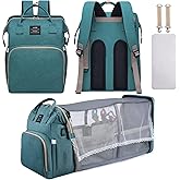 AFDLLDQM Diaper Bag Backpack, Multifunctional Baby Diaper Bag, Diaper Changing Station for Boys Girls, Large Capacity Travel Baby Bag for Mom Dad