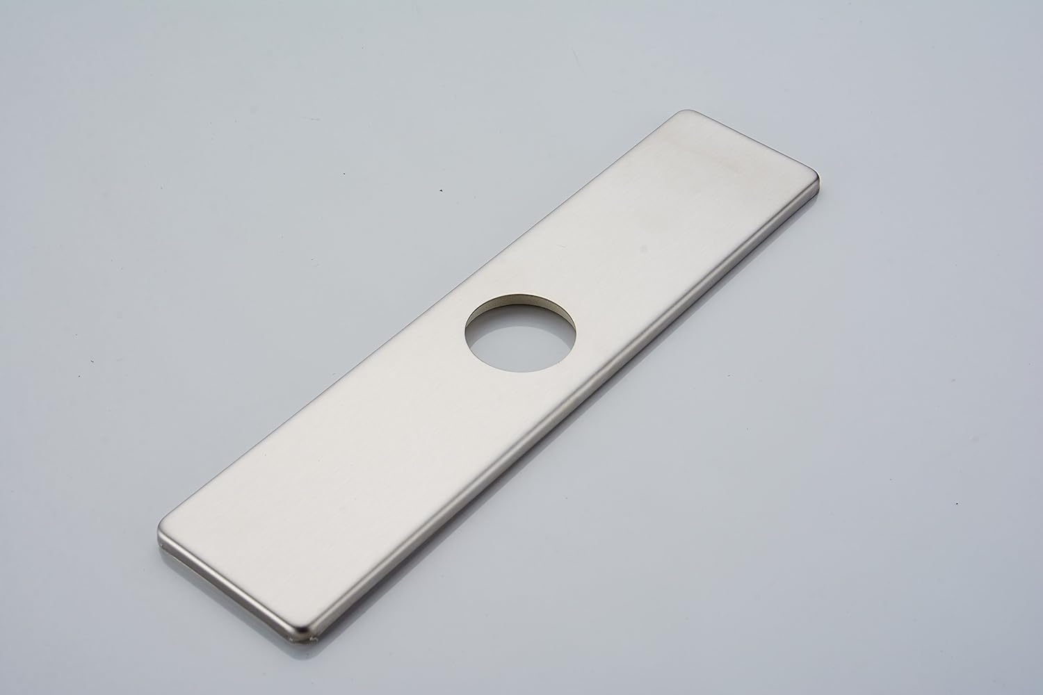 BWE Square 10 Inch Kitchen Sink Faucet Hole Cover Deck Plate Escutcheon Brushed Nickel - - 