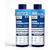 Fluoride Mouthwash & Water Flosser Аdditive | Add to Oral irrigator | Citrus Mint Flavor | Alcohol Free, Made in USA | Concentrated 1:10 = 44 fl.oz, Pack of 2 Bottles