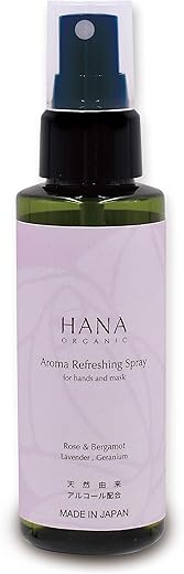 HANA ORGANIC アロマリフレッシングスプレー 新生活習慣となったマスクや手指のリフレッシュに 100mL