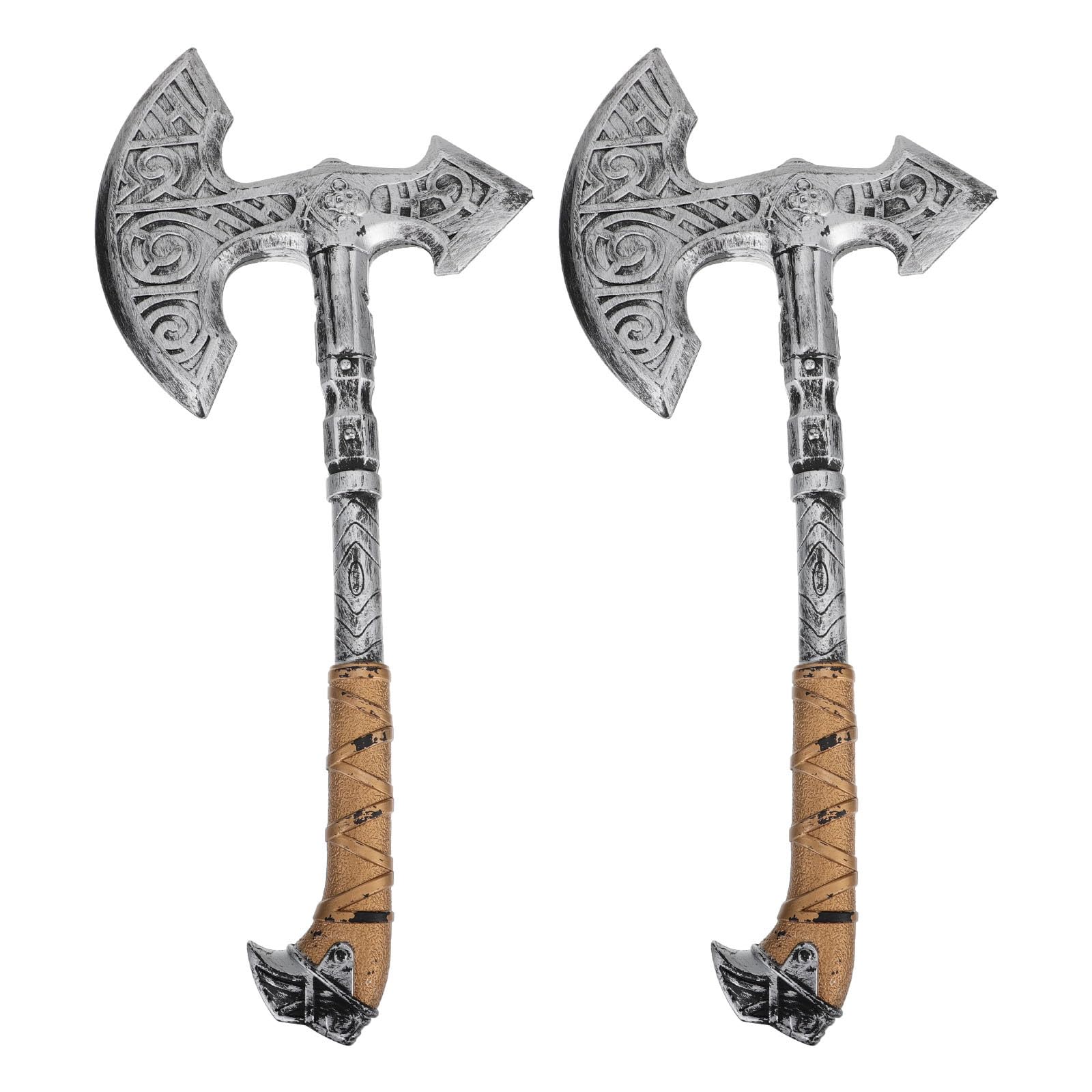 Homoyoyo 2pcs Hatchet Prop, Halloween Masquerade Vintage Toy Ornaments Props Prop Accessories Cospaly Haunted Desktop Without Costume Accessory Metal Silver Fancy House