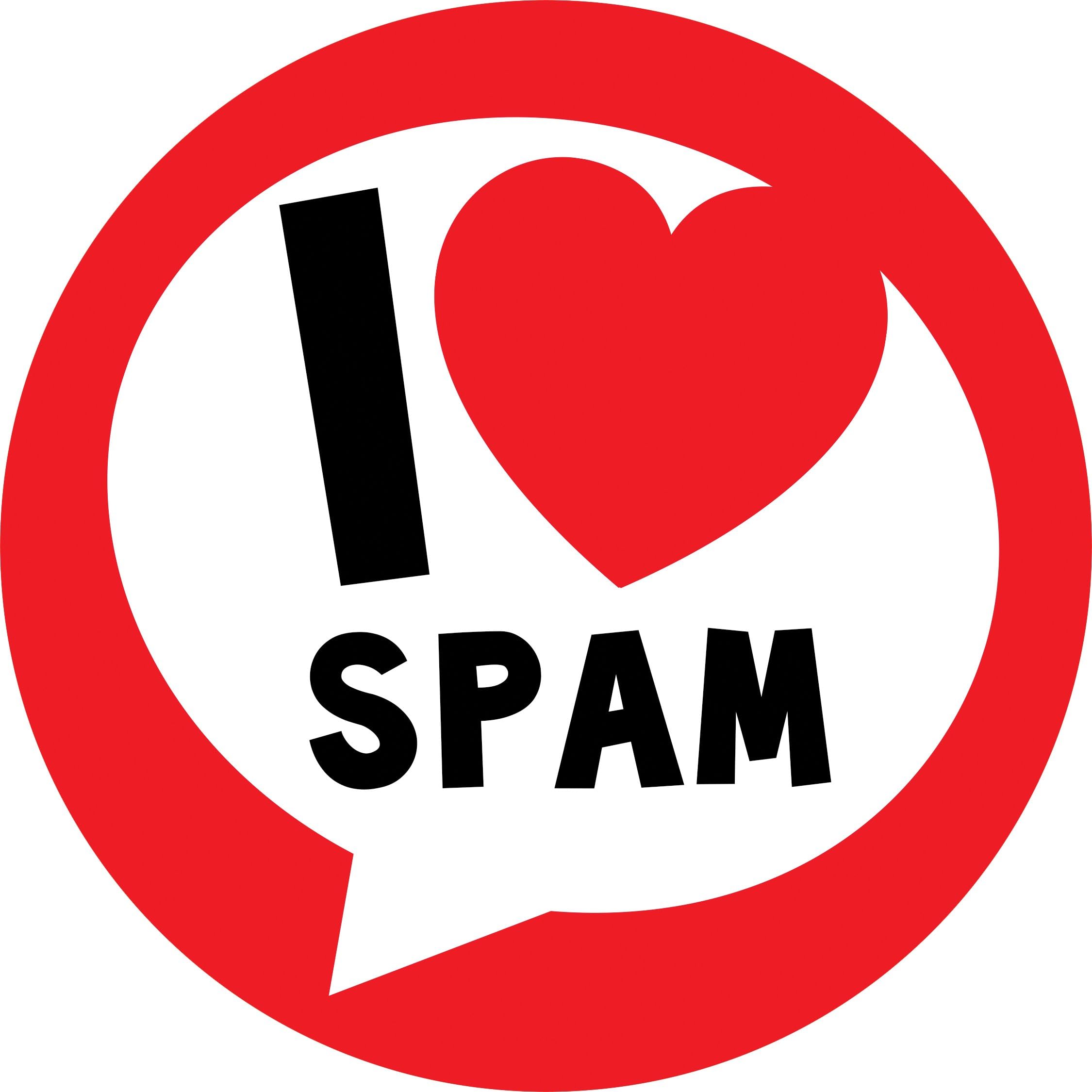 I Love Spam Custom Sticker Labels Waterproof Vinyl Business Company Glass Name (4.5 cm x 24 / 1, A4 Sheet)