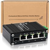 Industrial 5 Port Gigabit PoE Switch, 4&times;Gigabit IEEE802.3at 30W RJ45+1&times;SFP | 4&times;10/100/1000Base-T RJ45, IEEE802.3af/at, Boosted PoE Power, Total 120W PoE, 12&ndash;48V DC Input, DIN-Rail, -40&deg;C to 75&deg;C