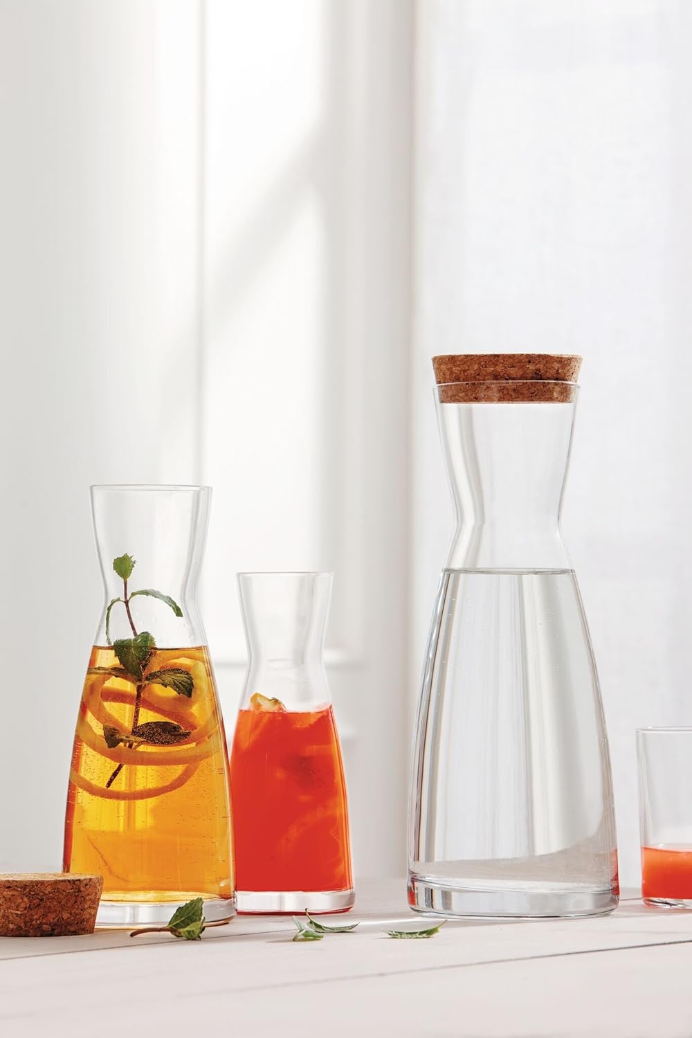 Bormioli Rocco Glass Carafe, 36.5 oz, Transparent - Image 3