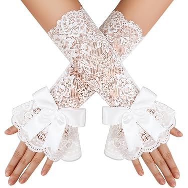 knee length dresses for ladies White Cotton Dress Gloves – Townsends main image 0