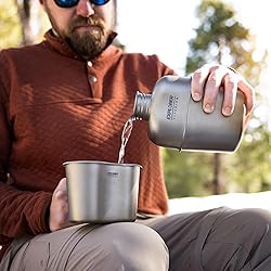 Explorer Bear Titanium Canteen Set, 1100ml + 700ml
