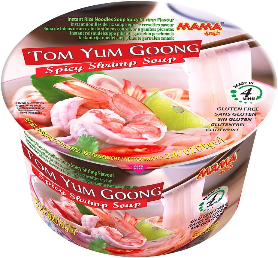 Mama Tom Yum Goong Bowl Instant Rice Noodles Soup 70 g