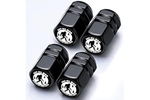 LDNTLY Tire Valve Stem Caps Bigfoot Car Accessories 4-Pack - Aluminum Alloy Rust-Proof Universal Dust Covers Tire Air Cap for Car, SUV, Bike, Motorcycle Bigfoot Gifts for Men Women