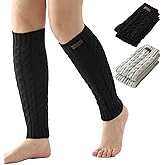 Brook + Bay Women's Leg Warmers - Legwarmers - Ballet Leg Warmers Women - Ankle Warmer - Cable Knit Legwarmer - Keep Your Calves Warm in Winter - Knitted Calf Warmer for Women Men