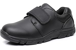 BLIKCON Blikcom Boys Kids School Uniform Shoes Adjustable Laces Formal Oxford Dress Shoes Loafers