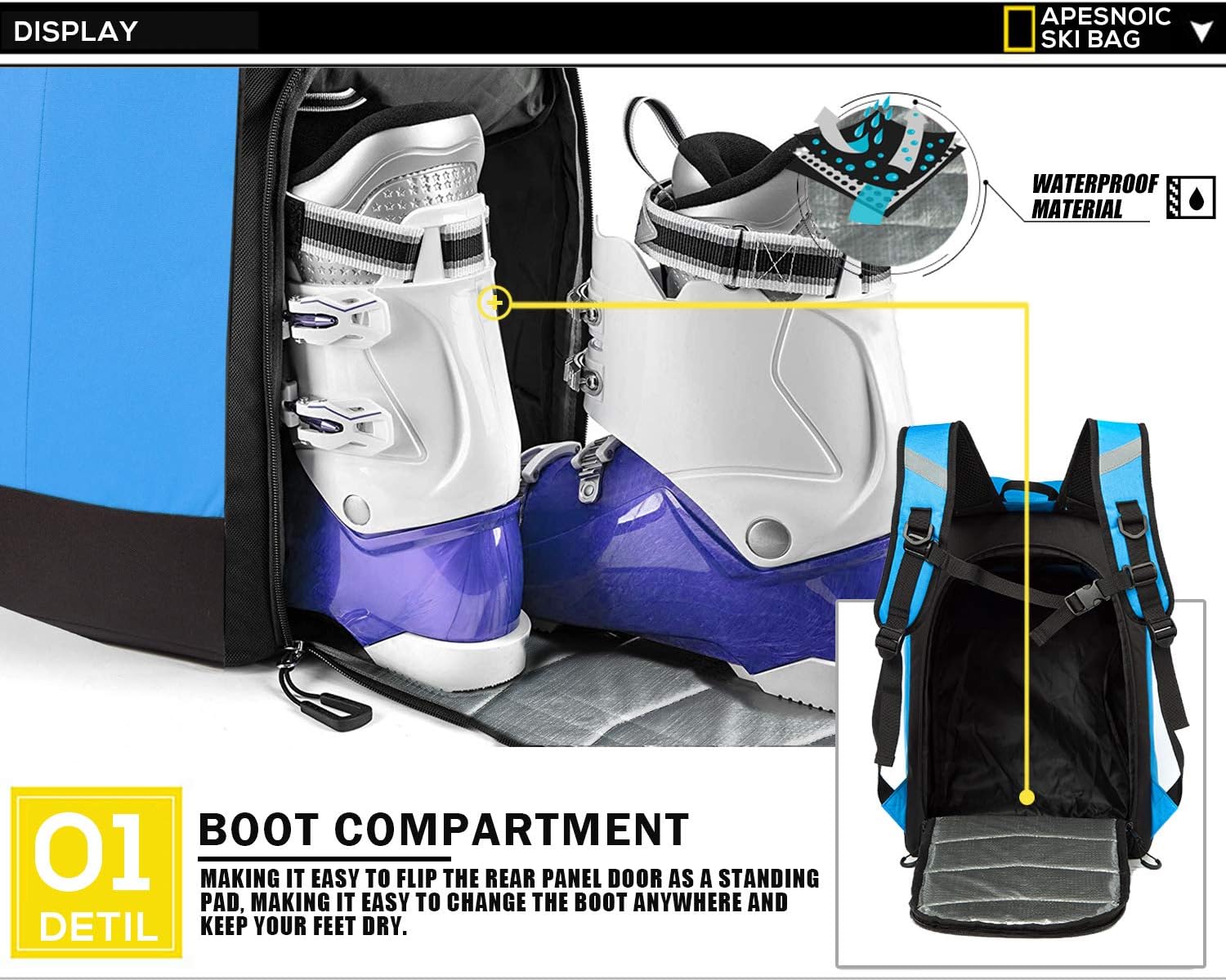 ski bag with boot compartment