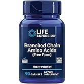 Life Extension Branched Chain Amino Acids (BCAAs), leucine, isoleucine, valine, Promotes Muscle Recovery After Exercise, Gluten-Free, Non-GMO, 90 Capsules
