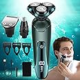 Electric Razor for Men, New Upgrade Electric Shavers for Men Cordless Rechargeable 3D Rotary Men Shaver,Wet/Dry Mens Shaver,Waterproof Mens Razor for Shaving Gifts for Husband, Dad,Boyfriend