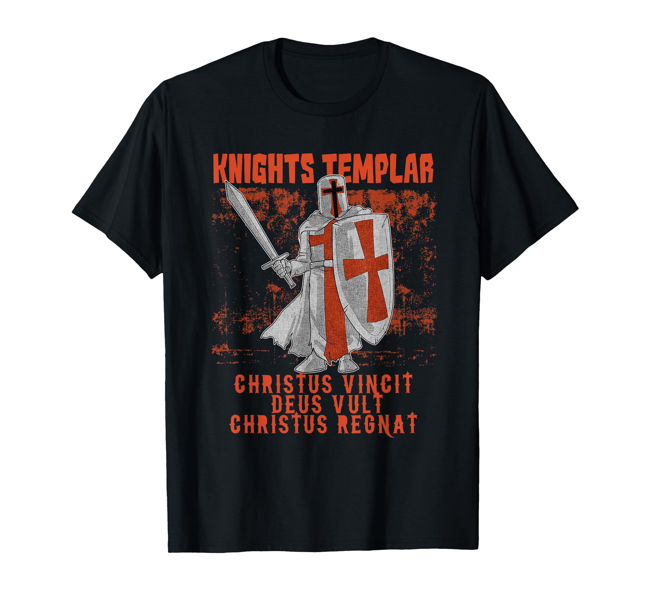 Knights Templar Deus Vult Crusade Cross Crucifix Medieval T-Shirt