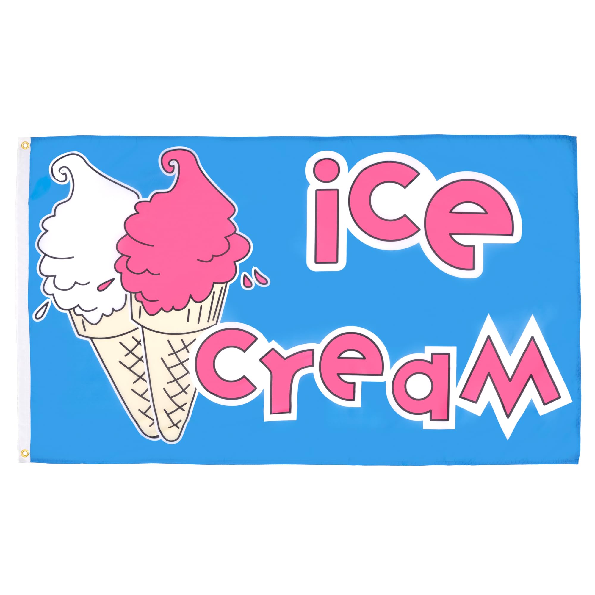 AZ FLAG - Ice Cream Flag - 3x5 Ft - 100D Polyester Icecream Banner with Two Metal Grommets - Fade Resistant - Vivid Colors - 3' x 5' Feet - 150x90 Cm