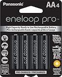 Panasonic BK-3HCCA4BA eneloop pro AA High Capacity Ni-MH Pre-Charged Rechargeable Batteries, 4 Pack