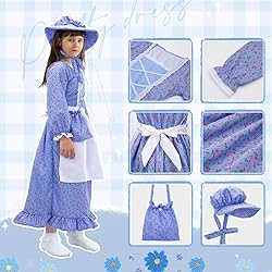 Meland Pioneer Dress for Girls - Colonial Floral