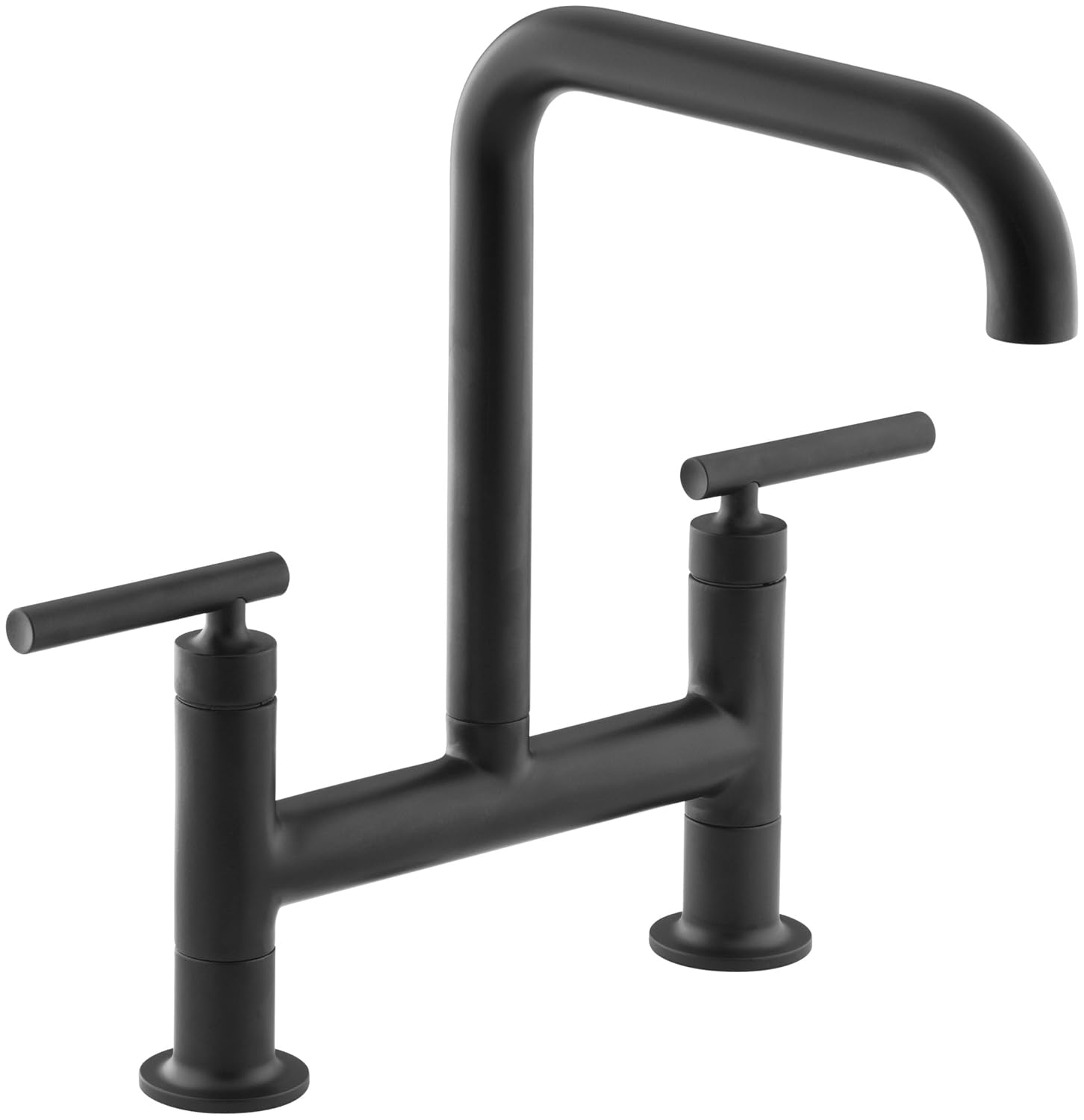 Kohler Purist Deck Mount Bridge Faucet Matte Black Amazon Co Uk