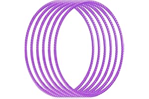 Liengoron 6PCS Toy Hoop Bundle Pack Color Toy Hoop for Kids Exercise Ring Toy Fitness Hoops Snap Together Detachable Adjustable Weight Size Plastic Hoop Exercise Hoops for Sports