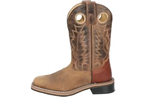 SMOKY MOUNTAIN BOOTS Smoky Children's Kid's Jesse Brown Distress and Brown Crackle Leather Western Cowboy Boot
